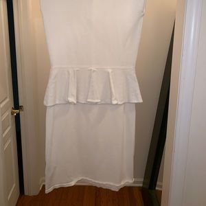 Lauren Ralph Lauren Dresses - Cream sleeveless peplum knee length dress. Lauren Ralph Lauren Dresses - Cream sleeveless peplum knee length dress.